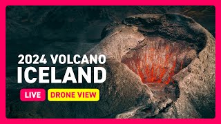 21 JUNE  DRONE  ICELAND VOLCANO LIVE [upl. by Huttan253]