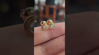 Custom Made Cartier Diamants Legers 18K Gold Stud Earrings For Women [upl. by Oirasor]