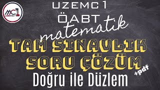 DOĞRU İLE DÜZLEM  TAM SINAVLIK SORULARLA TEKRAR PDF AÇIKLAMADA [upl. by Isiahi]