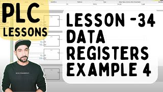 Lesson 34  PLC Data Register Example 4 Hindi [upl. by Hakeem269]