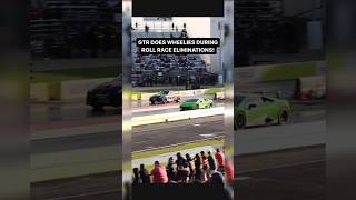 GTR vs Lamborghini drag race 😈🚩 gtr lemborghini dragrace shorts viral [upl. by Gayel659]