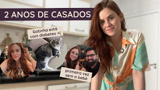 VALE NIGHT 2 ANOS CASAMENTO  Bebê e a CASA  Cappuccino caseiro  Dinah com diabetes  VLOG 34 [upl. by Chemash]