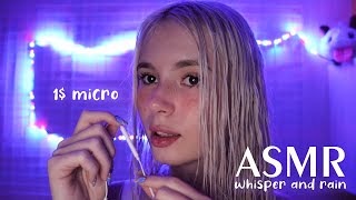 ASMR 🎤 1 MICRO Whisper and RAIN Sound 💦 Близкий Шепот под Дождь [upl. by Jami530]