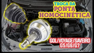 TROCA DA PONTA HOMOCINÉTICA GOL G5  DCV [upl. by Sunda]