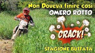 Rottura omero in moto enduro crash motocross [upl. by Bertold]