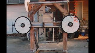 Homemade Wood Bandsaw mill walk around [upl. by Hanforrd273]