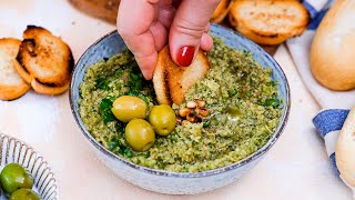 The Easiest Appetizer Green Olive Tapenade Dip Ready in 5 minutes [upl. by Ibmat]