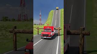 Cars amp Buses vs Logs Trap  BeamNGdrive shorts beamngdrive bus [upl. by Erv]