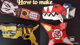 How to make 5 different types of power rangers morpher from cardboard very easy [upl. by Gratiana]