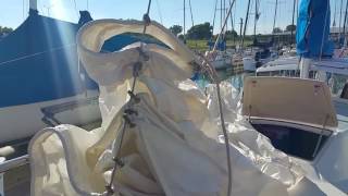 How to Install a headsail downhaul on your sailboat [upl. by Olimac]