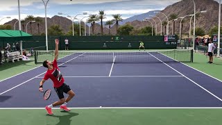 Grigor Dimitrov amp David Ferrer  IW Court Level Practice [upl. by Brandtr450]