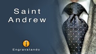 Tutorial de Gravata  Nó Saint Andrew [upl. by Neirda178]