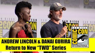 ANDREW LINCOLN amp DANAI GURIRA Announce Their Return in a NEW WALKING DEAD SERIES  Comic Con 2022 [upl. by Annaesor]