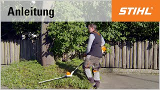 SchnittTechnik AkkuHeckenschneider Bodendecker schneiden mit dem STIHL HLA 86 [upl. by Huntley]