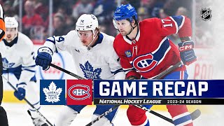 Maple Leafs  Canadiens 46  NHL Highlights 2024 [upl. by Alamat]