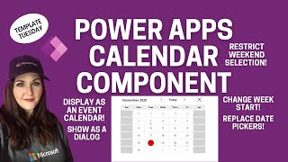 Power Apps Custom Calendar and Date Picker Component [upl. by Ab]