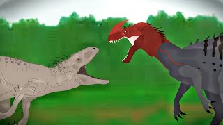 indominus rex vs malusaurus stick nodes pro dinosaurs battle animation season 2 EP 5 [upl. by Hetty]