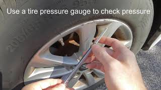 How to check and air in tires on a 2011  2017 Hyundai Sonata [upl. by Orfurd457]