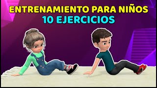 10 EJERCICIOS PARA BAJAR DE PESO  ENTRENAMIENTO PARA NIÑOS [upl. by See]