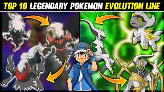 Top 10 Legendary Pokemon Evolution Line  Evolution For Every Legendary Pokemon  Hindi [upl. by Tyson]