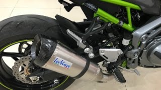 Kawasaki Z900 ABS 2017 exhaust Leo Vince [upl. by Enaxor]