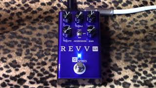 Revv G3 Purple Channel Distortion pedal of love demoed with Les Paul [upl. by Correy]