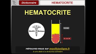 HEMATOCRITE  élément du bilan sanguin pour IFSI  Définition et explication [upl. by Bloom4]