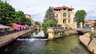 4K LIslesurlaSorgue  the Town of Water France Provence videoturystaeu [upl. by Naitsirk]