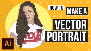 How To Make A Vector Portrait  Using Adobe Illustrator cc [upl. by Shrier22]