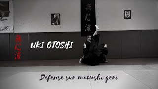 Mushin ryu Ju jitsu Mawashi geri Uki otoshi [upl. by Milewski]