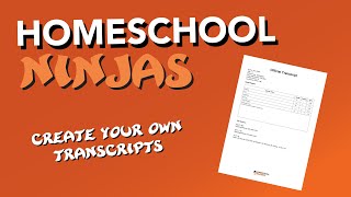 Homeschool Transcript [upl. by Norre977]