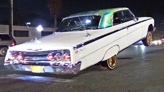 Lowrider Cars in Compton California Cruise Night [upl. by Lynette257]