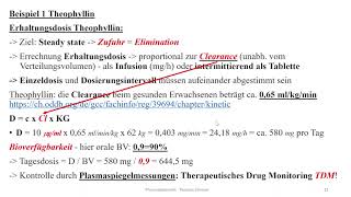 Pharmakologie  Pharmakokinetik 11 pharmakokinetische Rechnungen  Initial und Erhaltungsdosis [upl. by Glanville]