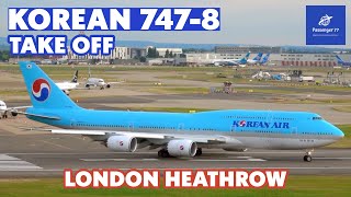 KOREAN 7478 TAKE OFF  HEATHROW [upl. by Elrod]