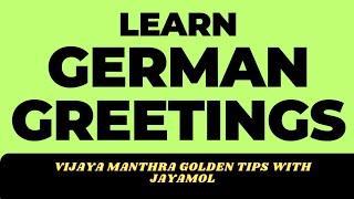 LEARN GERMAN GREETINGS GERMAN A1 LEVELGERMAN FOR BEGINNERYOUTUBE VIDEO [upl. by Aliled]