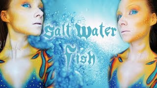 Salt Water FishMermaid Body Paint Tutorial [upl. by Davidoff]