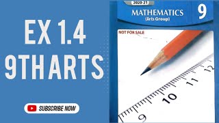 Exercise 14 GeneralArts Maths 9th class Class 9 Math Chapter 1 Exercise 14 👍 [upl. by Gutow]