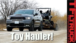 Can a New Dodge Durango V6 Handle This Towing Job Loaded and Empty MPG Review [upl. by Eelyak716]