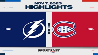 NHL Highlights  Lightning vs Canadiens  November 7 2023 [upl. by Regdirb]