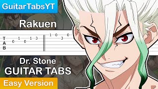 Dr Stone S2 OP  Rakuen Guitar Tutorial TABS Easy [upl. by Aidualc580]