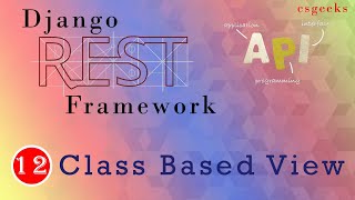 Django REST Framework 12Class Based View  Updating Model [upl. by Anihsat875]