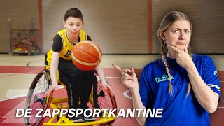 BASKETBAL IN EEN ROLSTOEL🏀  De ZappsportKantine [upl. by Claudie]