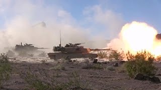 M1A1 Abrams Firing From HullDown Positions [upl. by Ash]