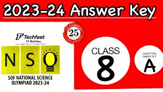 NSO science Olympiad 202324 class 8 paper with answer key  SOF science Olympiad grade 8 question [upl. by Greenman]