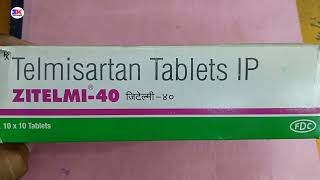 Zitelmi 40 Tablet  Telmisartan Tablet  Zitelmi40 Tablet Uses Benefit Dosage review in hindi [upl. by Ennaeel]