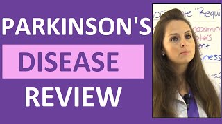 Parkinsons Disease Symptoms Treatment Nursing Care Pathophysiology NCLEX Review [upl. by Kunz]