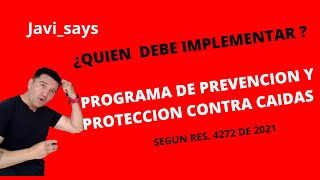 ¿Quién debe implementar un PROGRAMA DE PROTECCION CONTRA CAIDAS Res 4272 de 2021 [upl. by Firahs519]