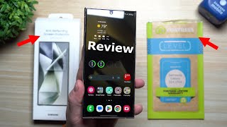 Tempered Glass vs Samsung AntiReflective Film Pros amp Cons  Screen Protection Review [upl. by Vyner]