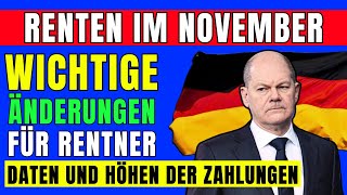 🚨DRINGEND❗️Rente im November 2024 👉 Änderungen für Rentner zahlungstermine und beträge [upl. by Ainel]