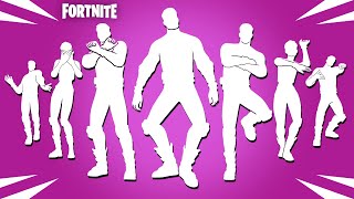 Top 40 Popular Fortnite Dances amp Emotes Scenario Orange Justice Billy Bounce Heel Click [upl. by Sirama753]